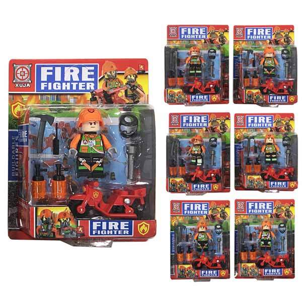 6款消防英雄积木 塑料