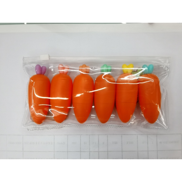 6PCS 荧光笔 塑料