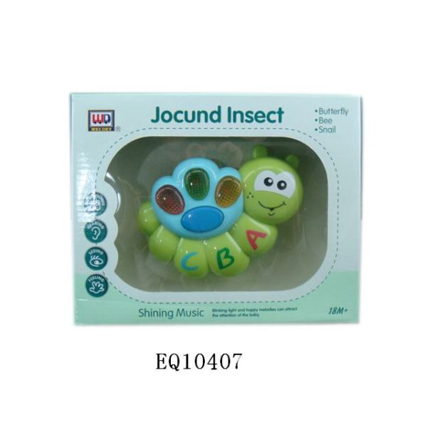 婴儿蜗牛玩具 电动 灯光 音乐 不分语种IC 塑料