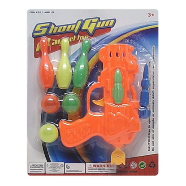 枪带3保龄球 乒乓球 手枪 实色 塑料