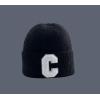 字母C毛线帽 中性 56-60CM 冬帽 100%腈纶