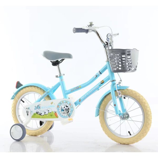 儿童18寸高碳钢车架自行车 单色清装 塑料