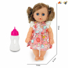 娃娃带奶瓶 2色(头是搪胶，身体和手脚是吹瓶) 喝水尿尿 14寸 声音 不分语种IC 包电 塑料