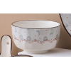 石纹雅宝碗 汤碗 简约欧美 5英寸 单色清装 陶瓷
