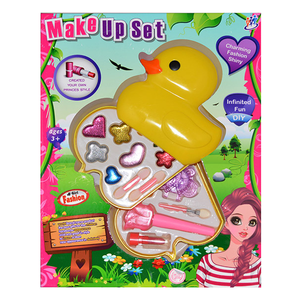 小黄鸭3层儿童彩妆套 实色 塑料