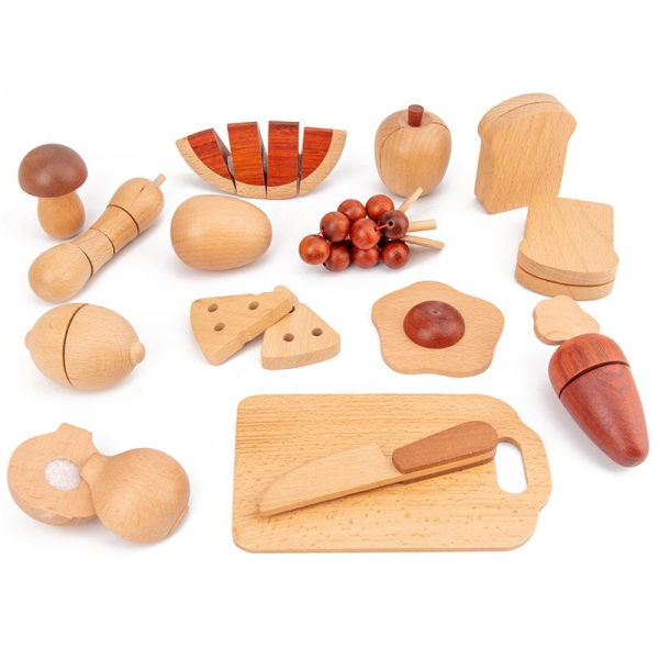 儿童木制玩具原木切水果【36*30*7CM】 单色清装 木质