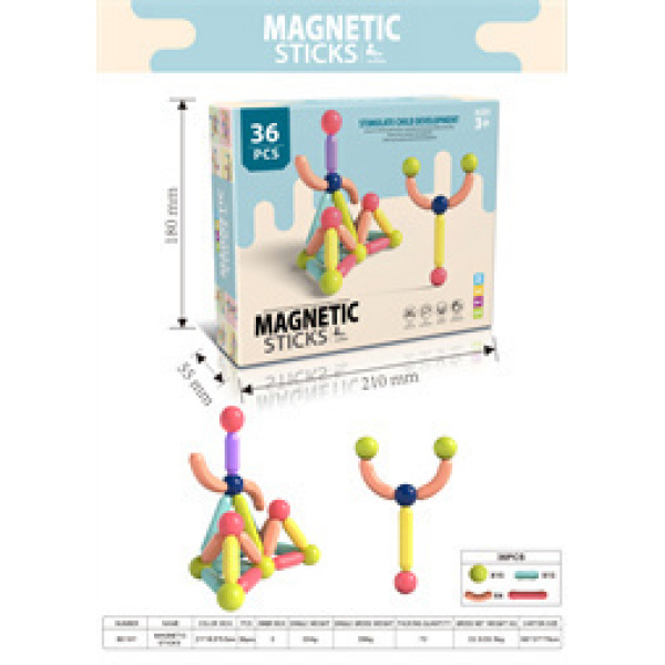 36(pcs)磁力棒套装 塑料