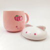草莓&兔子造型杯 带手柄 带杯盖 陶瓷