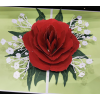 20PCS 单朵玫瑰花贺卡 单色清装 纸质