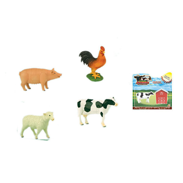 4款拼装农场动物 塑料