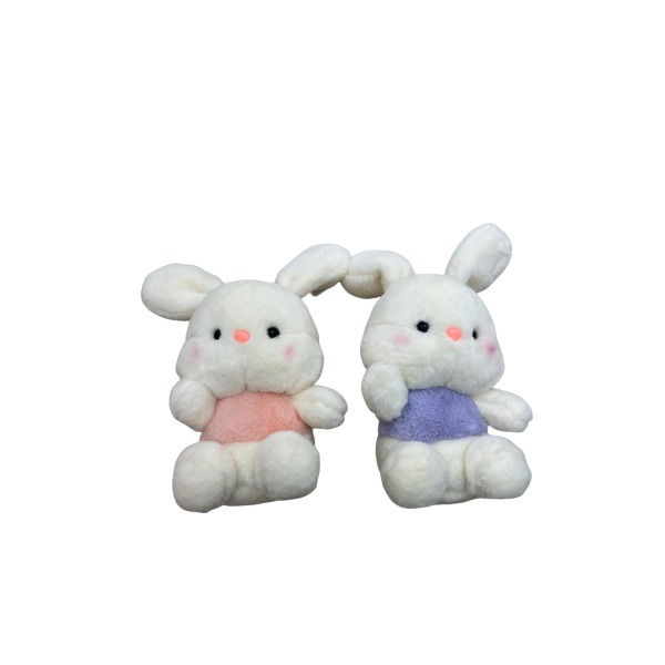 8英寸毛绒玩偶熊兔 混色 纺织品