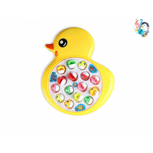 电动鸭子钓鱼盘带音乐 声音 不分语种IC 塑料
