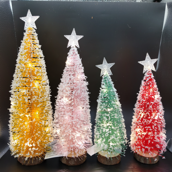 25CM PE圣诞树带灯  单色清装 塑料