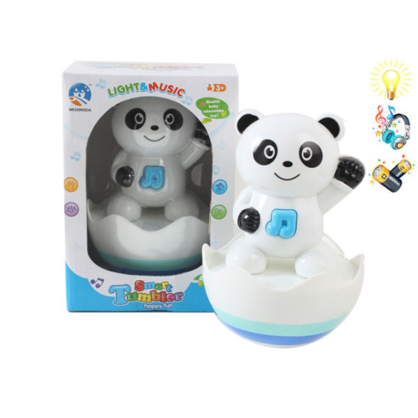 小熊猫音乐灯光不倒翁包电 灯光 声音 不分语种IC 塑料