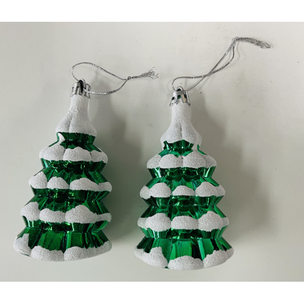 2个装圣诞树挂件 单色清装 塑料