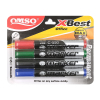 4PCS 16.5*13cm 记号笔 (红1蓝1黑1绿1) 混色 塑料