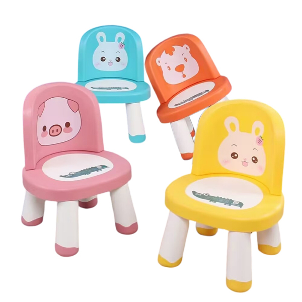 萌趣靠背椅 5色 婴儿椅子 塑料