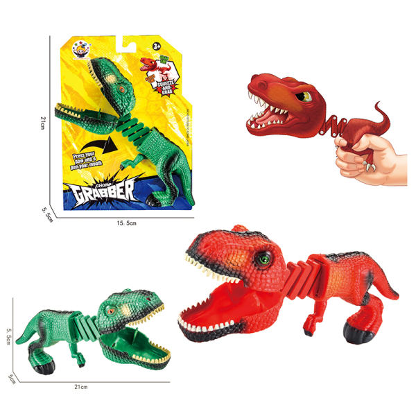 伸缩恐龙夹2色 塑料