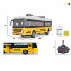 单层校巴车带USB座充器 遥控 1:30 4通 灯光 主体包电，遥控器不包电 塑料