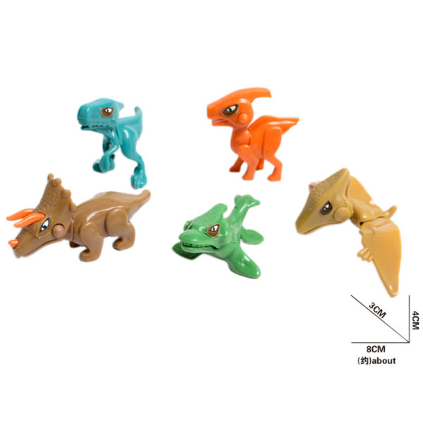 5款拼装恐龙 塑料