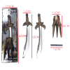 古代兵器装备 龙头双鹰剑➕中手  喷漆 塑料