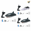 水上鲨鱼船带USB,说明书,支架,2片尾桨 遥控 主体包电，遥控器不包电 实色 塑料