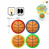 12PCS 篮球离合溜溜球 4色 灯光 包电 塑料