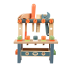 北欧儿童木制玩具小工具台【24.5*10*25CM】 单色清装 木质