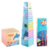 益智玩具纸质叠叠乐纸质积木 海洋动物 拼图 纸质