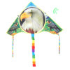 100cm彩印老鹰三角形风筝带线 布绒