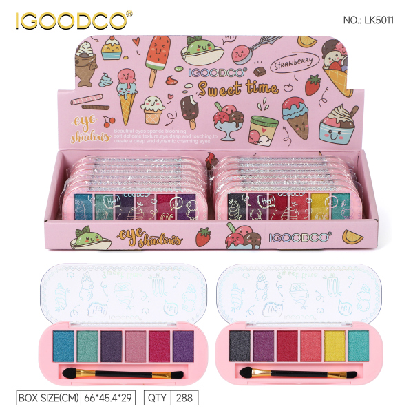 12PCS 2款式 眼影套装 24 盒装 展示盒 塑料