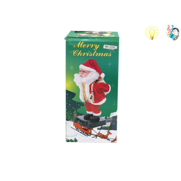 电动背礼包圣诞老人带音乐 灯光 带动作 塑料