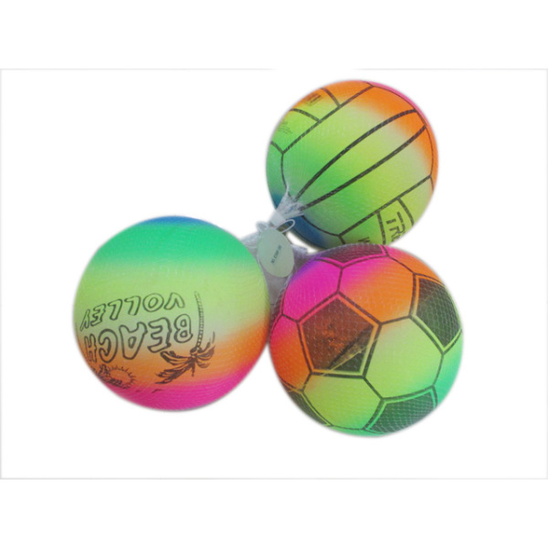 3款10寸排球/足球充气球 塑料
