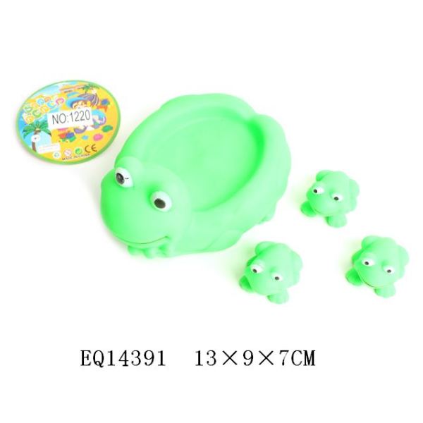 4只庄搪塑子母青蛙 塑料