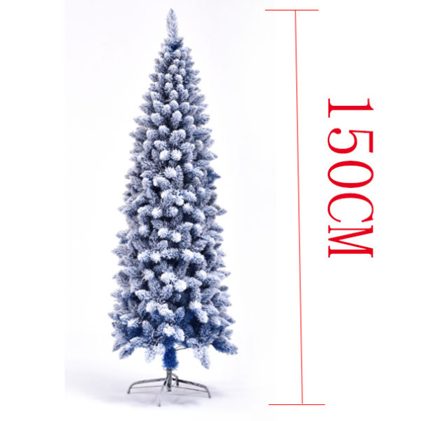150CM480头蓝色尖头植绒圣诞树 塑料