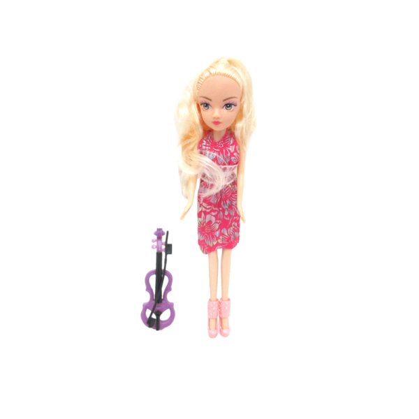 9寸实身可儿芭芘带小提琴多色 9寸 实身 塑料