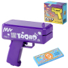 紫色喷钱枪带logo+100张纸币 纸弹 手枪 实色 塑料