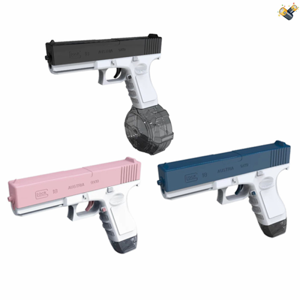 电商盒格洛克电动水枪带弹夹,USB线 3色  包电 塑料