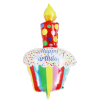 彩点蜡烛蛋糕铝膜气球 单色清装 塑料