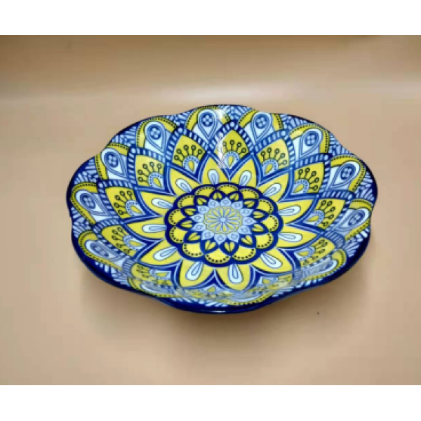 荷口汤碗 10英寸 单色清装 瓷器