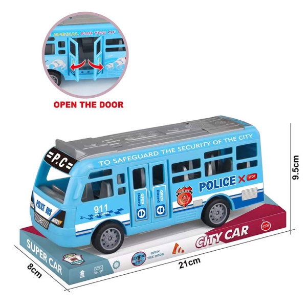 巴士警车 惯性 开门 塑料