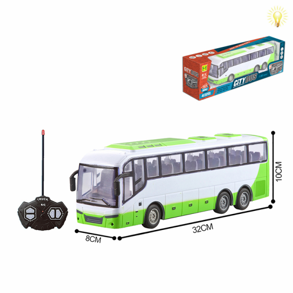 巴士车 遥控 1:30 4通 灯光 包电 塑料