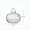 丝瓜纹玻璃小花瓶【3.6*12.5*7CM】 单色清装 玻璃
