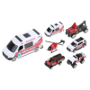 24PCS 6款合金救护车 滑行 喷漆 金属