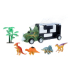 恐龙收纳车+4只恐龙+1树(配件多色随机) 塑料