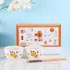 大吉6碗6筷陶瓷餐具套装 单色清装 陶瓷