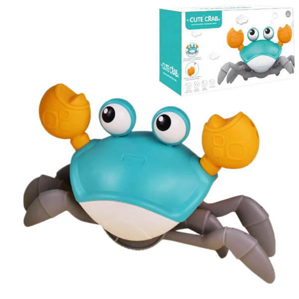 拉线上链螃蟹浴室戏水玩具 2色 塑料