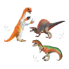 3款式彩绘恐龙套 塑料