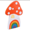 木制蘑菇彩虹积木 单色清装 木质