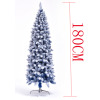 120CM280头蓝色尖头植绒圣诞树 塑料